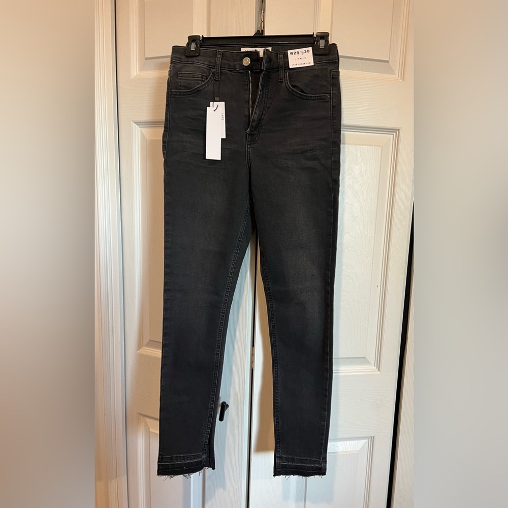 Topshop Jamie split hem high waisted skinny jeans